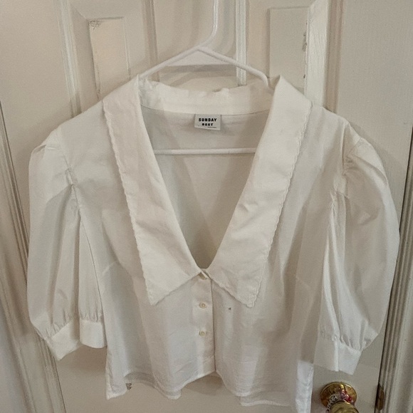 Sunday Best Tops - Sunday Best Cream Puff Sleeve Blouse